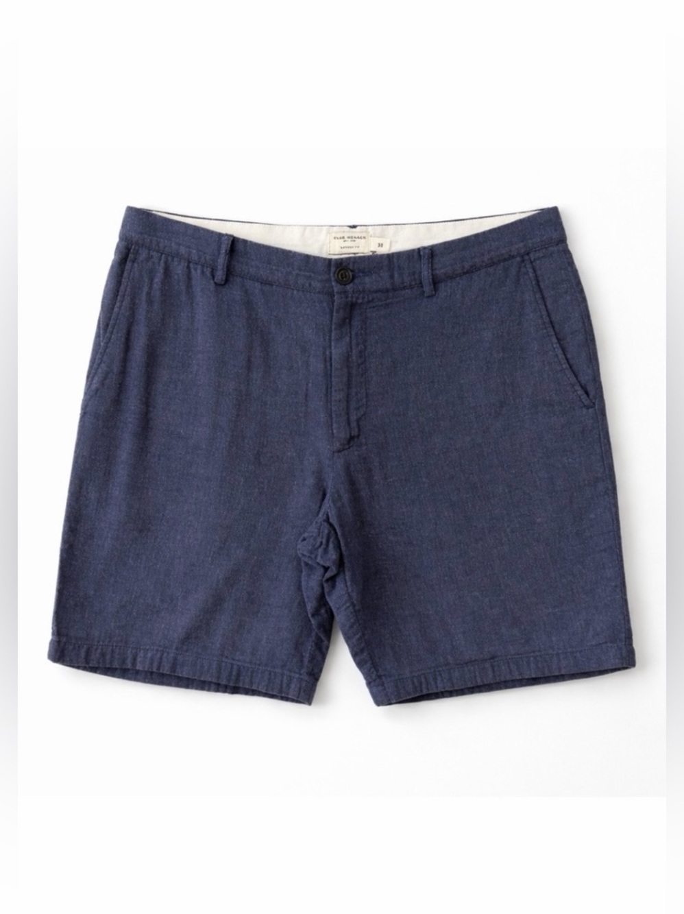 Club Monaco Maddox Fit Shorts Size 33 Navy Blue 100% Cotton Preppy Casual